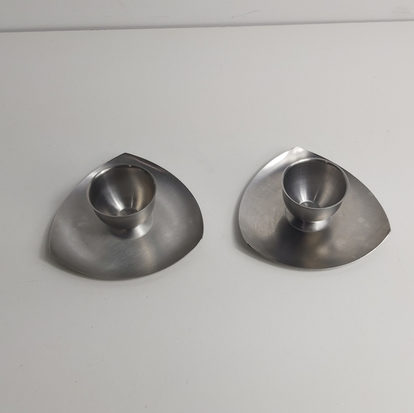 Vintage pair Stainless Steel egg holders - Picture 2 of 13
